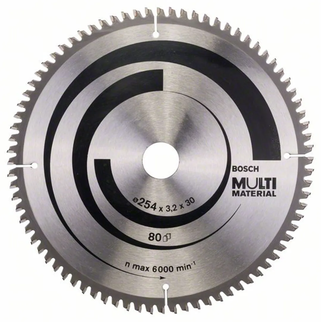 Cirkelzaagblad Multi Material 254x30mm T80 Bosch 2608640450