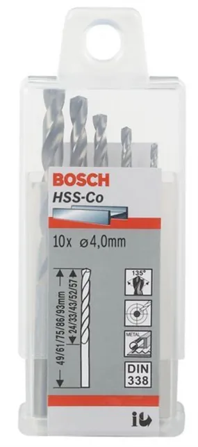 Metaalboren HSS-Co, DIN 338 Bosch 2608585873